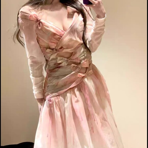 Zimmermann tie-dye bow dress, size 1 - Picture 2 of 8